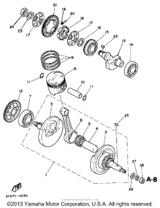 XT250KC Коленвал,поршни