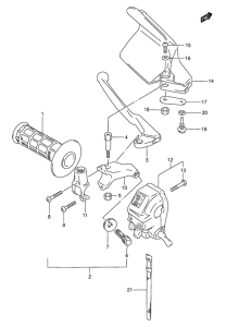 DR250 Left handle switch
