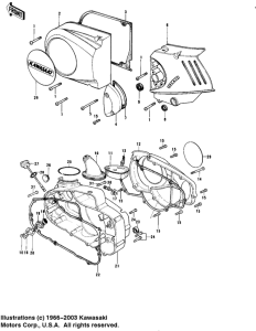 KE175 Крышки двигателя