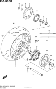 GSX1300R (ABS) Rear Wheel (Gsx1300Ral6 E28)