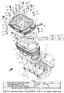 TX750A Cylinder head - cylinder
