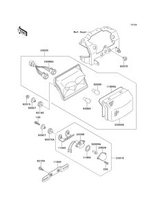 ZX600 Задний фонарь