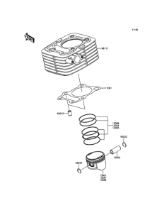 KLX150 Цилиндр и поршни