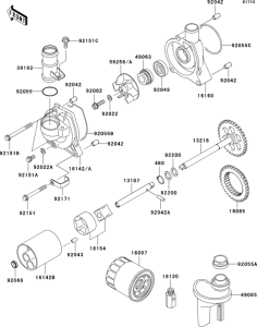 ZX1200 Масляный насос и фильтр