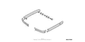 GL1800 Saddlebag rail set (chrome)