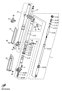 WR400F Передняя вилка