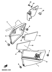 SR125 Side cover  /  oil tank