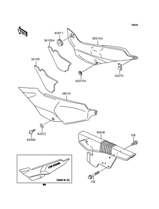 KLE400 Боковые обтекатели