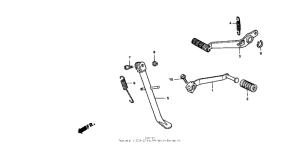 NSR50R Side stand + pedal