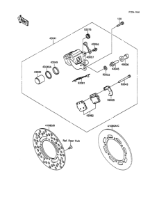 KX100 Задний тормоз