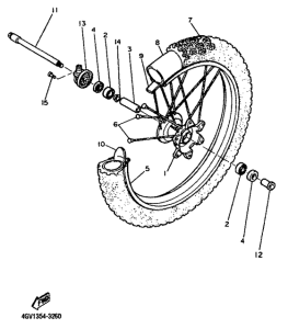 TT600S Переднее колесо