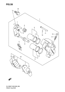 DL1000 Передний суппорт