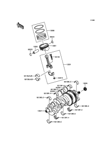 ZG1400 Коленвал и поршни