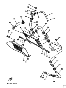 RZ350 RZ350U Радиатор и шланг