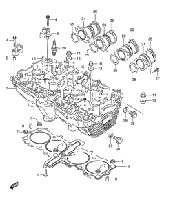 GSF1200S Головка цилиндров