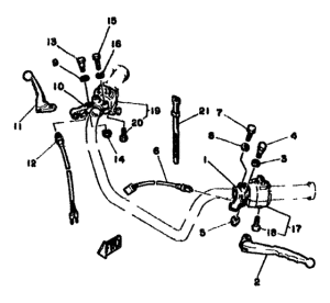 SR250 Handle switch. lever