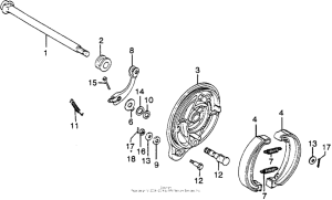 XL350 Задний тормоз