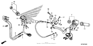 VT1300CS Handle lever + switch + cable