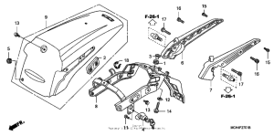 VTX1800F3 Rear fender + grab rail (vtx1800f)