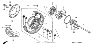 VTX1300S Заднее колесо