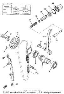 XT500D Camshaft - chain tensioner