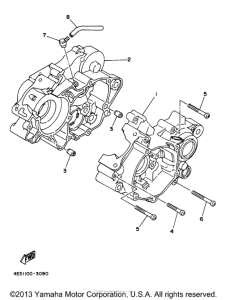 YZ80J1 Картер двигателя