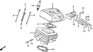 NH80 Цилиндр и головка цилиндра