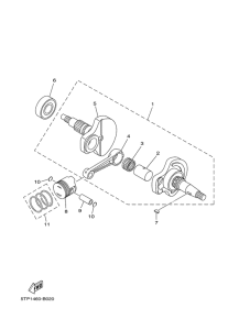 T110 Crankshaft & piston