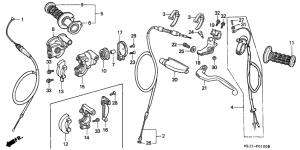 CR500R Handle lever / switch / cable