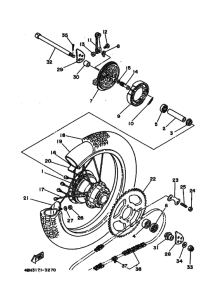 RT180 Rear wheel complete assy