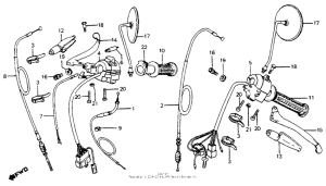 CM200 Handle lever + switch + cable