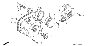 NX125 Крышка картера левая