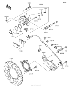 KLZ1000 Задний тормоз