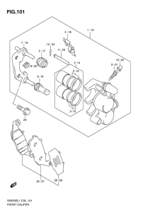 SV650 Передний суппорт