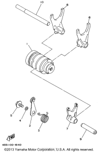 YZ125H1 Вилки переключения