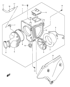 DR-Z400 Воздухоочиститель