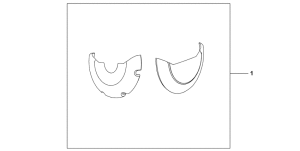 CBF500 (ABS) Crancase protector set