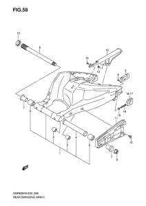 GSR600 Маятник задний