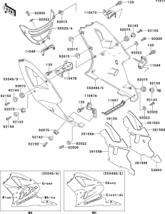 ZX750 Cowling lowers(zx750-l1)