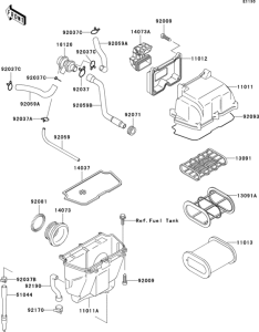 KLE500 Воздушный фильтр