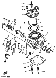 YZ250WR YZ250WRW Головка цилиндров