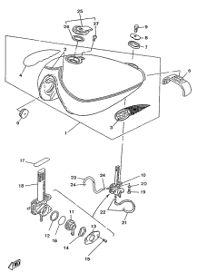 SR250SP Топливный бак