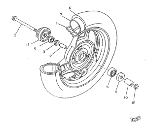 CY50R Переднее колесо