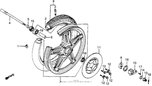 CM400 Cm400a / tfront wheel 79-81