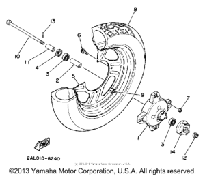 YSR50A Переднее колесо