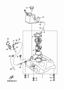 YP125RA (ABS) Топливный бак
