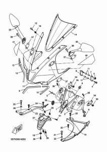 YZF-R125A Обтекатель 2