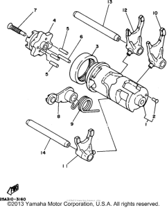 XT225GC Вилки переключения