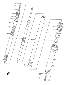 GSF1200S Передняя вилка