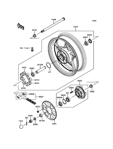 ER650 Задняя ступица колеса